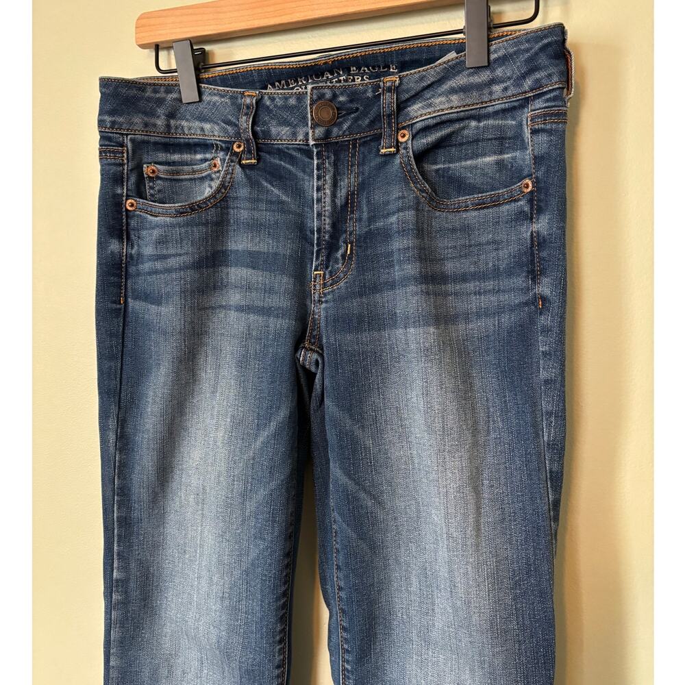 American Eagle Jeans 6 Long Favorite Boyfriend Bootcut Medium Wash - Picture 2 of 10